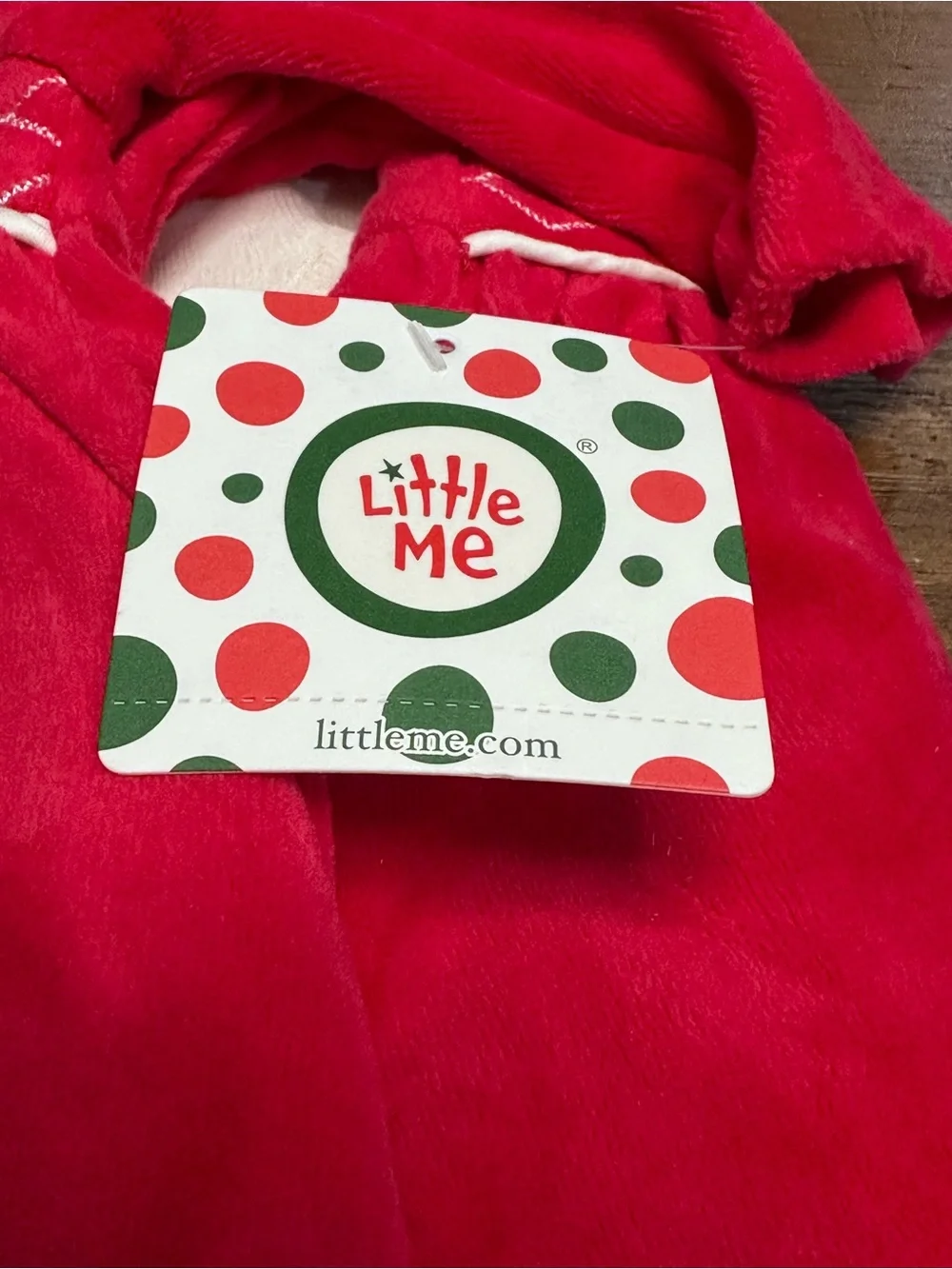 Little Me Baby Girls Red Velour‎ Holiday Dress & Tights Set NWT sizes 3 M and 6M